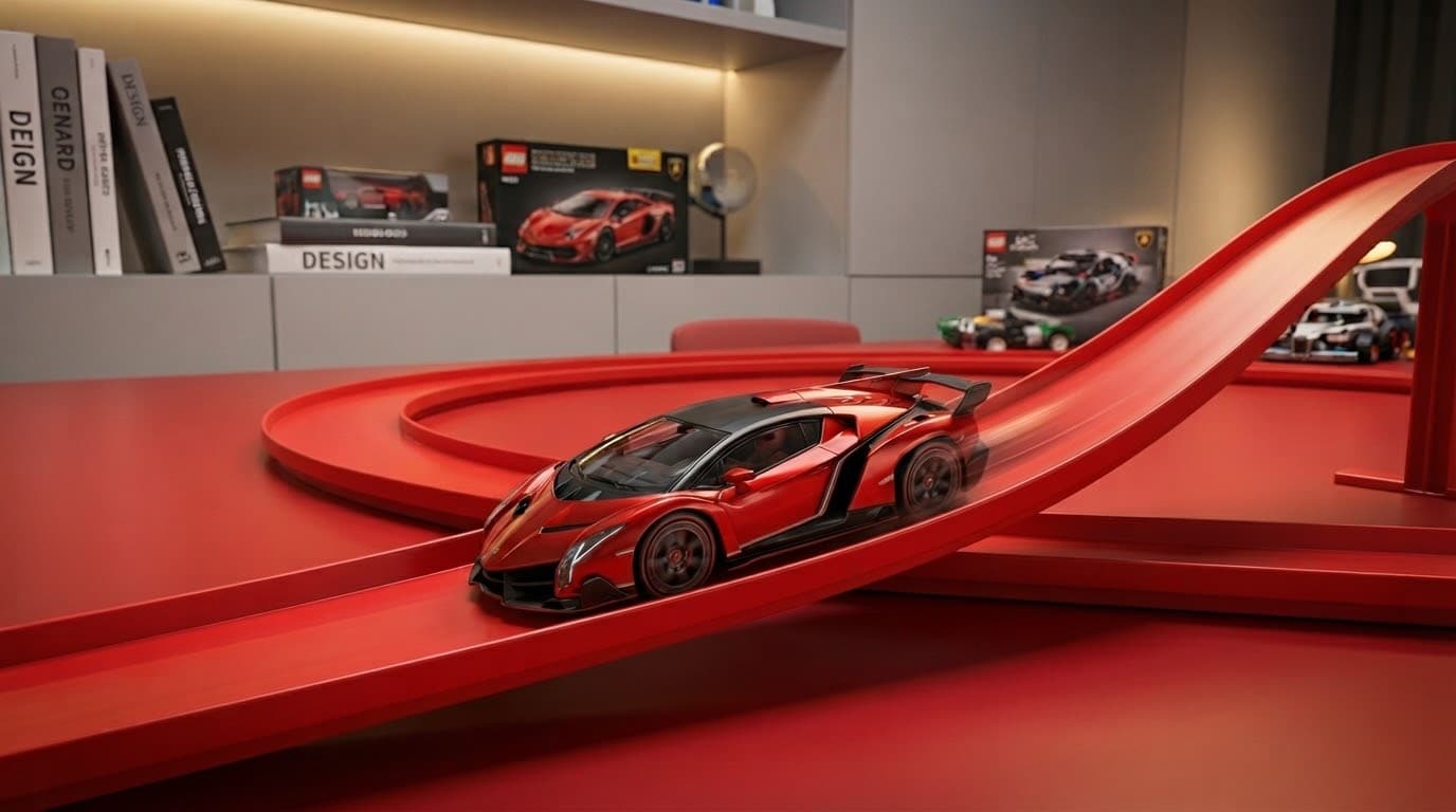 Red Lamborghini Track Supercar